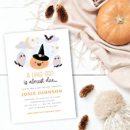 Söt lilla Boo Halloween Baby Shower-inbjudan Inbjudningar