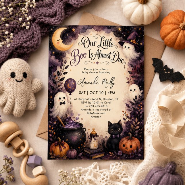 Söt lilla Boo Halloween Baby Shower Inbjudningar (Skapare uppladdad)