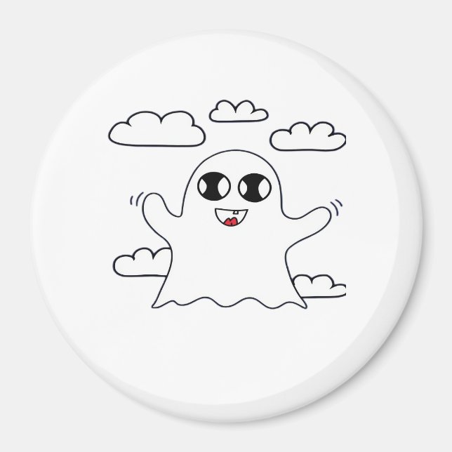 Söt lilla Boo Kreativ stil Magnet (Framsidan)