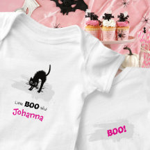 Söt lilla Boo-tiful katt spöke baby Halloween