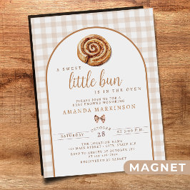 Söt lilla bun i Oven Neutralt Baby Shower Magnetisk Inbjudningskort