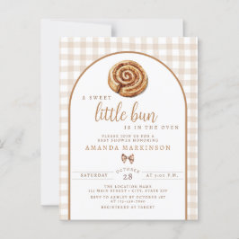 Söt lilla bun i Oven Neutralt Baby Shower Vykort