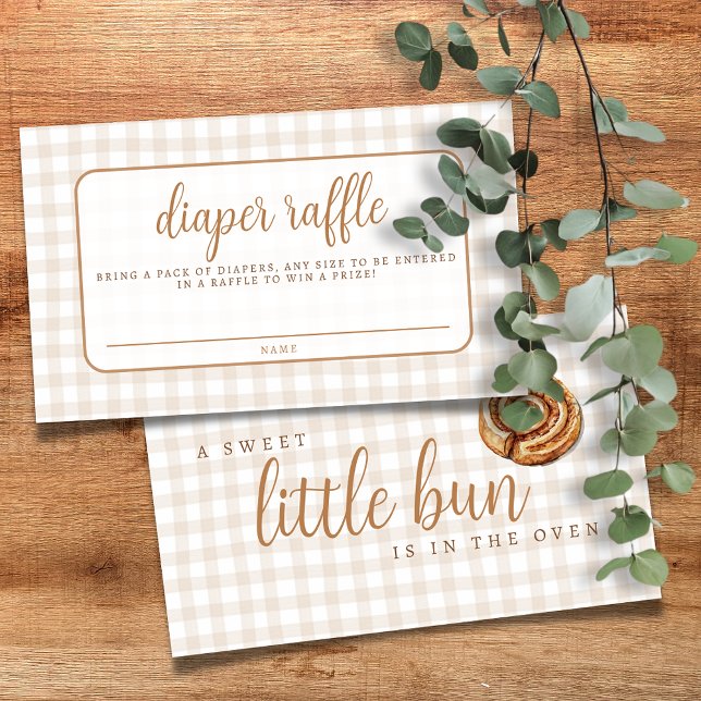 Söt lilla bun i Oven Neutralt Diaper Raffle Visitkort (Skapare uppladdad)