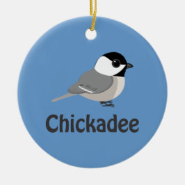 Söt lilla Chickadee Julgransprydnad Keramik