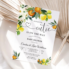 Söt lilla Citrus Baby Shower-inbjudan Inbjudningar