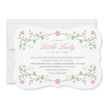 Söt lilla Dam-babybojinbjudan