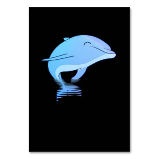 Söt lilla delfindjur bordsnummer