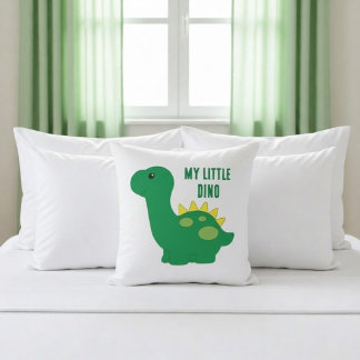 Söt lilla dinosaurie kudde