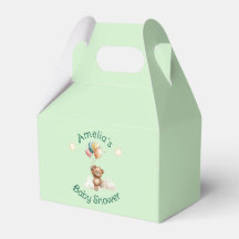 Söt lilla en på väg Grön baby shower