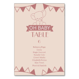 Söt lilla en på vägen bordsnummer