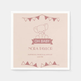 Söt lilla en på vägen pappersservett