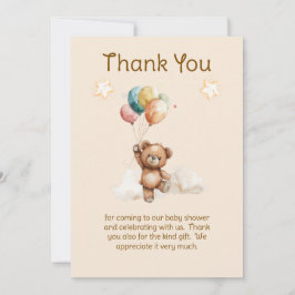 Söt lilla en på Way Neutralt Baby Shower Tack Kort