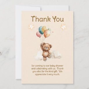 Söt lilla en på Way Neutralt Baby Shower Tack Kort