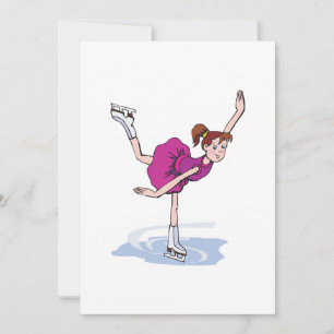 Söt lilla flicka figur skater snurrande