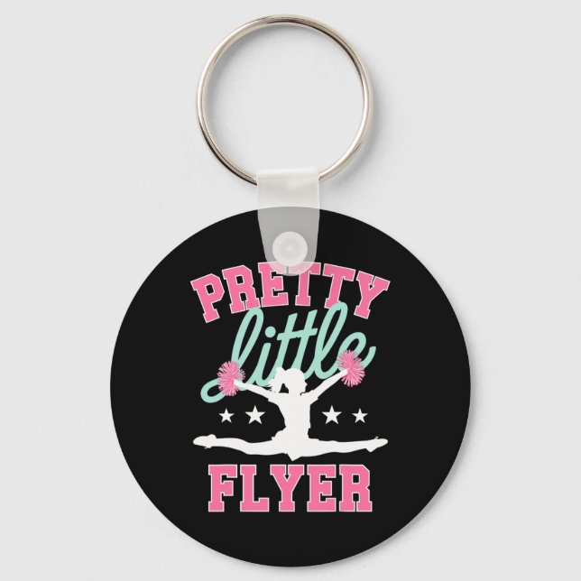 Söt lilla flygare Rollig Cheer-tränare Cheerleadin Nyckelring (Framsida)