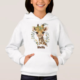 Söt lilla giraffe älskare lägg till namn t shirt
