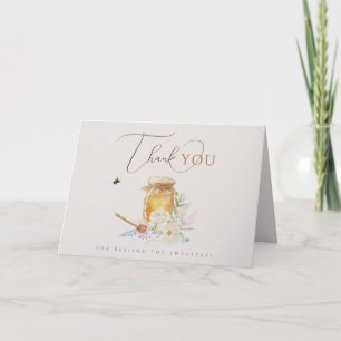 Söt Lilla Honey Baby Shower Tack Kort