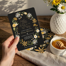 Söt lilla honung på vägen | Bee Baby Shower Inbjudningar