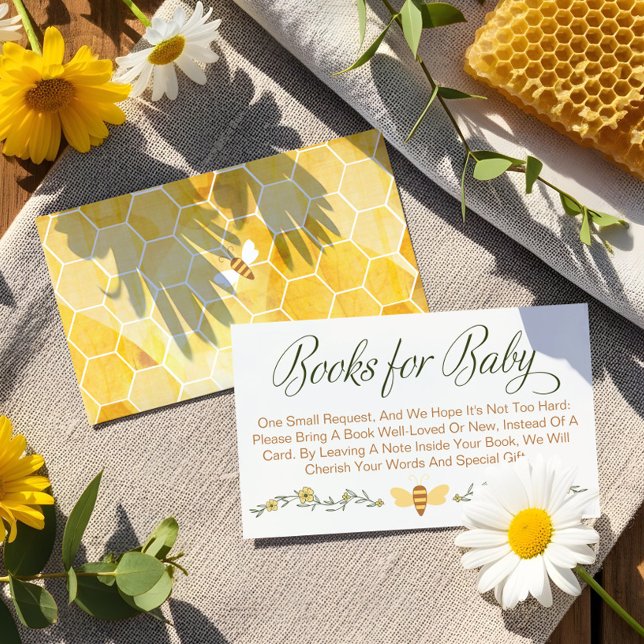 Söt lilla honungen på vägen Bokar till Baby Tilläggskort (Sweet Little Honey On The Way Books For Baby Enclosure Card)