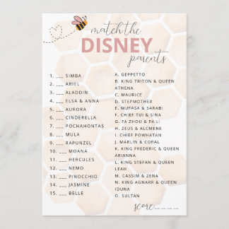 Söt lilla honungsbaby Baby Shower Disney Föräldras Anteckningskort