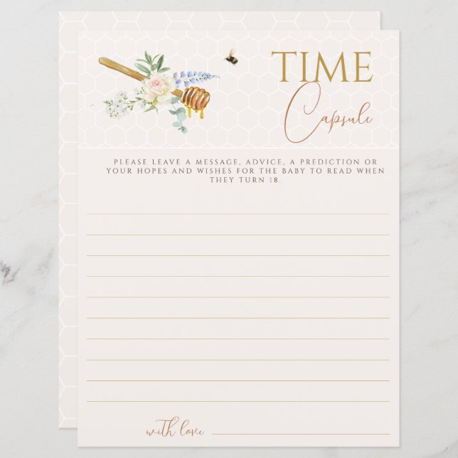 Söt lilla honungsbabyskor Tidskapsel (Fram/baksida)