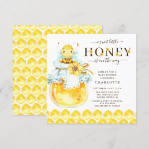 Söt lilla honungsbi Baby Shower-inbjudan Inbjudningar