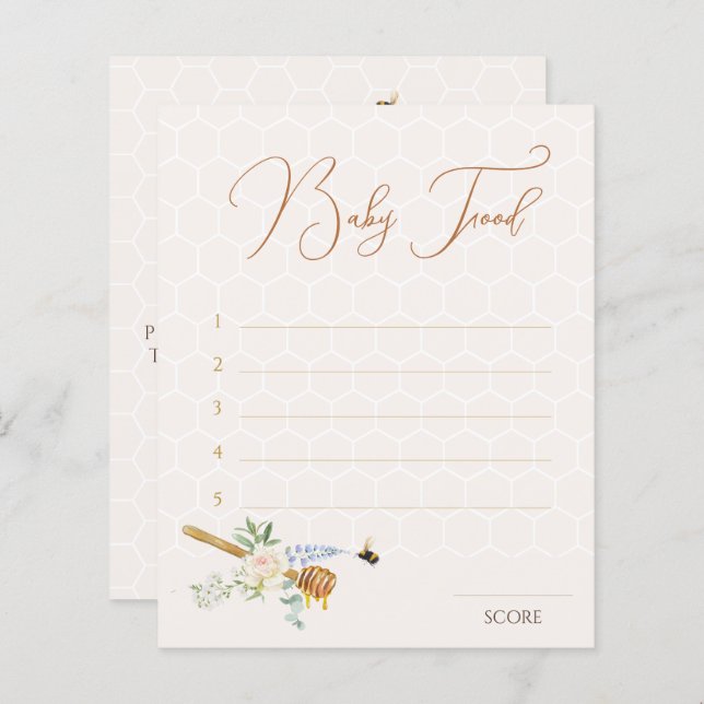 Söt lilla honungshusaren gissar att matspelet i Ba (Fram/baksida)