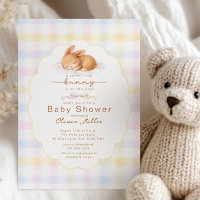 Söt lilla kanin - Baby Shower-inbjudan