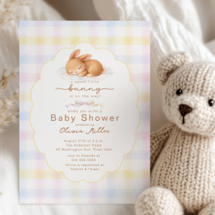 Söt lilla kanin - Baby Shower-inbjudan Inbjudningar