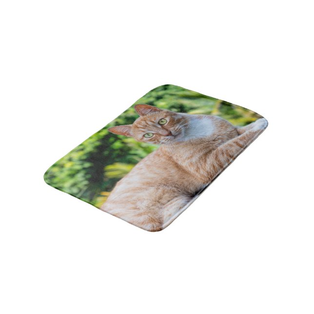 Söt lilla kattunge badrumsmatta (Vinklad)