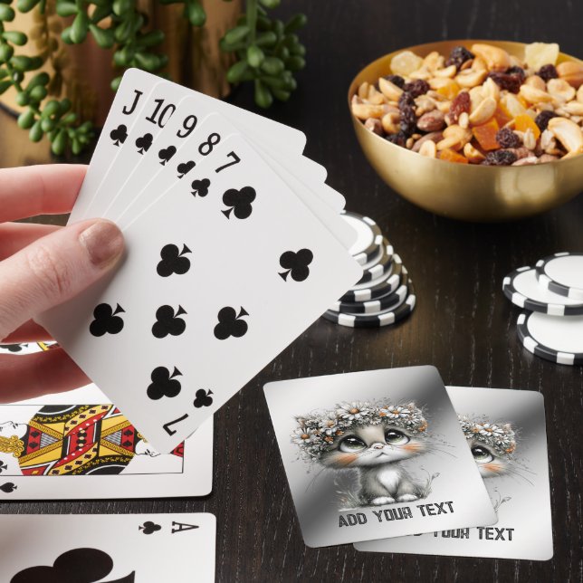 Söt Lilla Kattunge Casinokort (På plats)