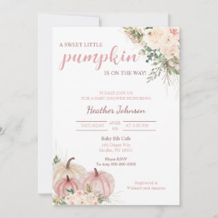 Söt lilla knumpkin Höstbabyskor Inbjudningar