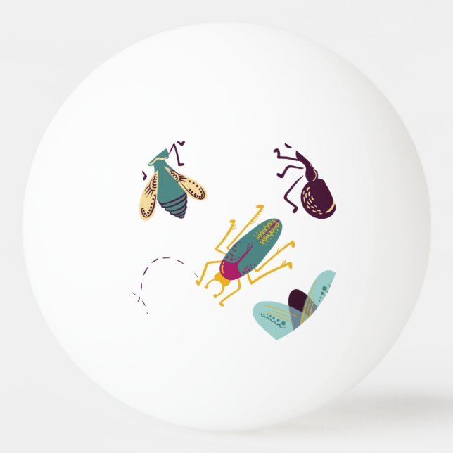 Söt lilla kryp insektra pingisboll (Baksidan)