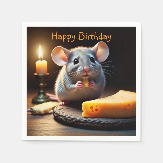 Söt lilla mus pappersservett (Framsidan)