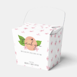 Söt lilla Peach Baby Shower "Tack du" Presentaskar