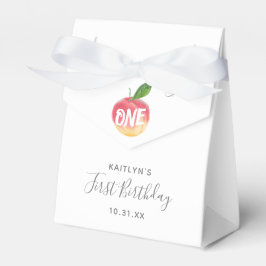 Söt lilla persiko 1st Birthday Presentaskar