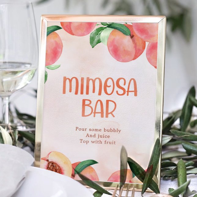 Söt lilla persiko-babyskylt Mimosa Pub Poster (Skapare uppladdad)