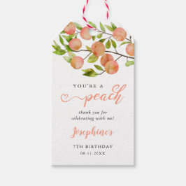 Söt lilla persiko-Födelsedagsfest Presentetikett