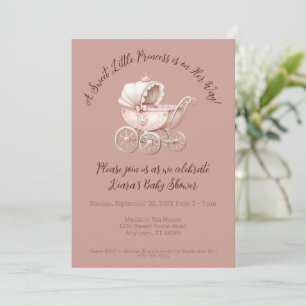 Söt lilla prinsessan Baby Shower Inbjudningar