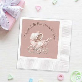 Söt lilla prinsessan Baby Shower Pappersservett