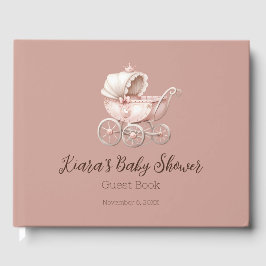 Söt lilla prinsessan Baby Shower-Personlig Gästböcker