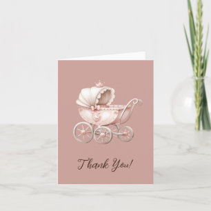 Söt lilla prinsessan Baby Shower Tack Kort