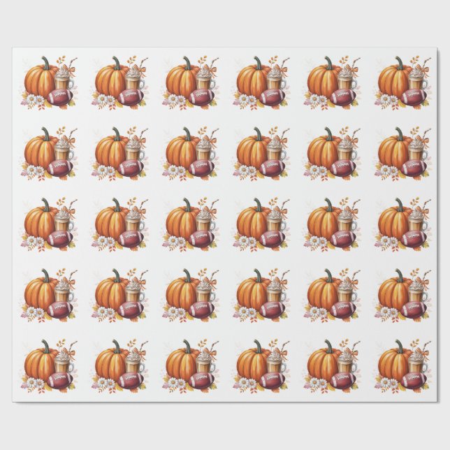 Söt lilla pumpa är på väg presentpapper (Platt)