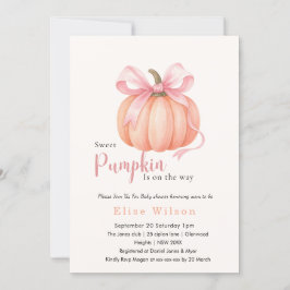 Söt lilla pumpdockans rosa är på väg inbjudningar