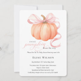 Söt lilla pumpdockans rosa är på väg inbjudningar