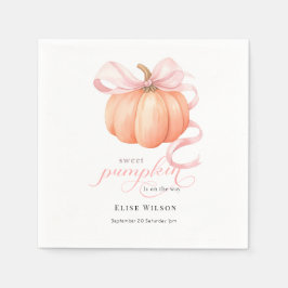 Söt lilla pumpdockans rosa är på väg pappersservett