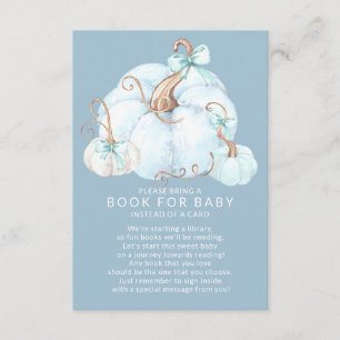 Söt lilla Pumpkin Baby Shower Bok för Baby Tilläggskort
