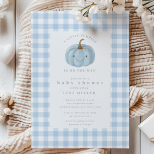 Söt lilla Pumpkin Baby Shower Inbjudningar