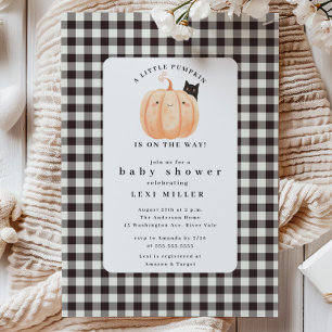 Söt lilla Pumpkin Baby Shower Inbjudningar