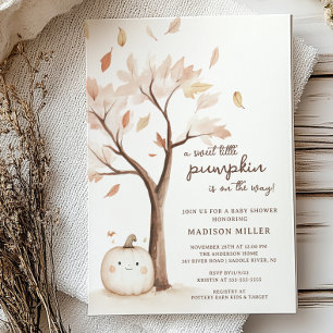 Söt lilla Pumpkin Baby Shower Inbjudningar